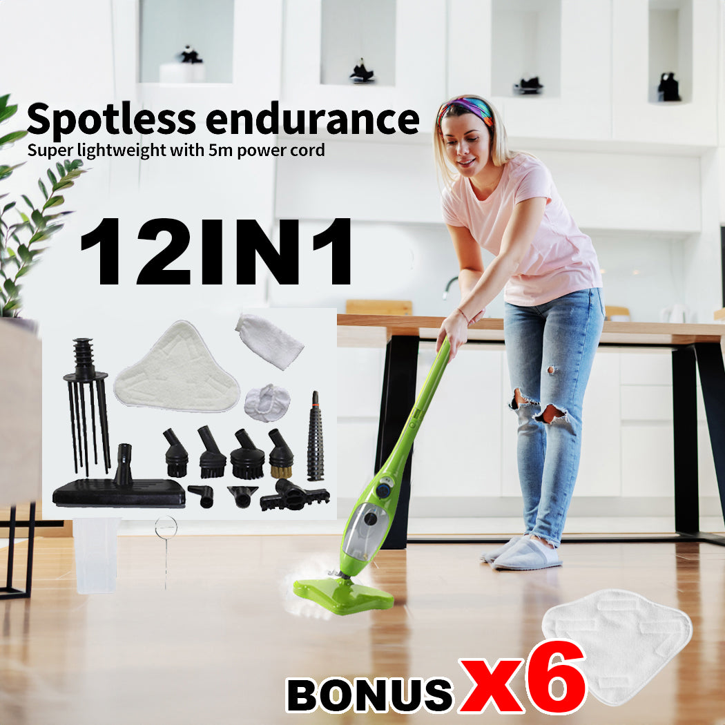 Steam Mop Handheld Carpet Cleaner High Pressure Steamer Floor Cleaning 1300W Main image