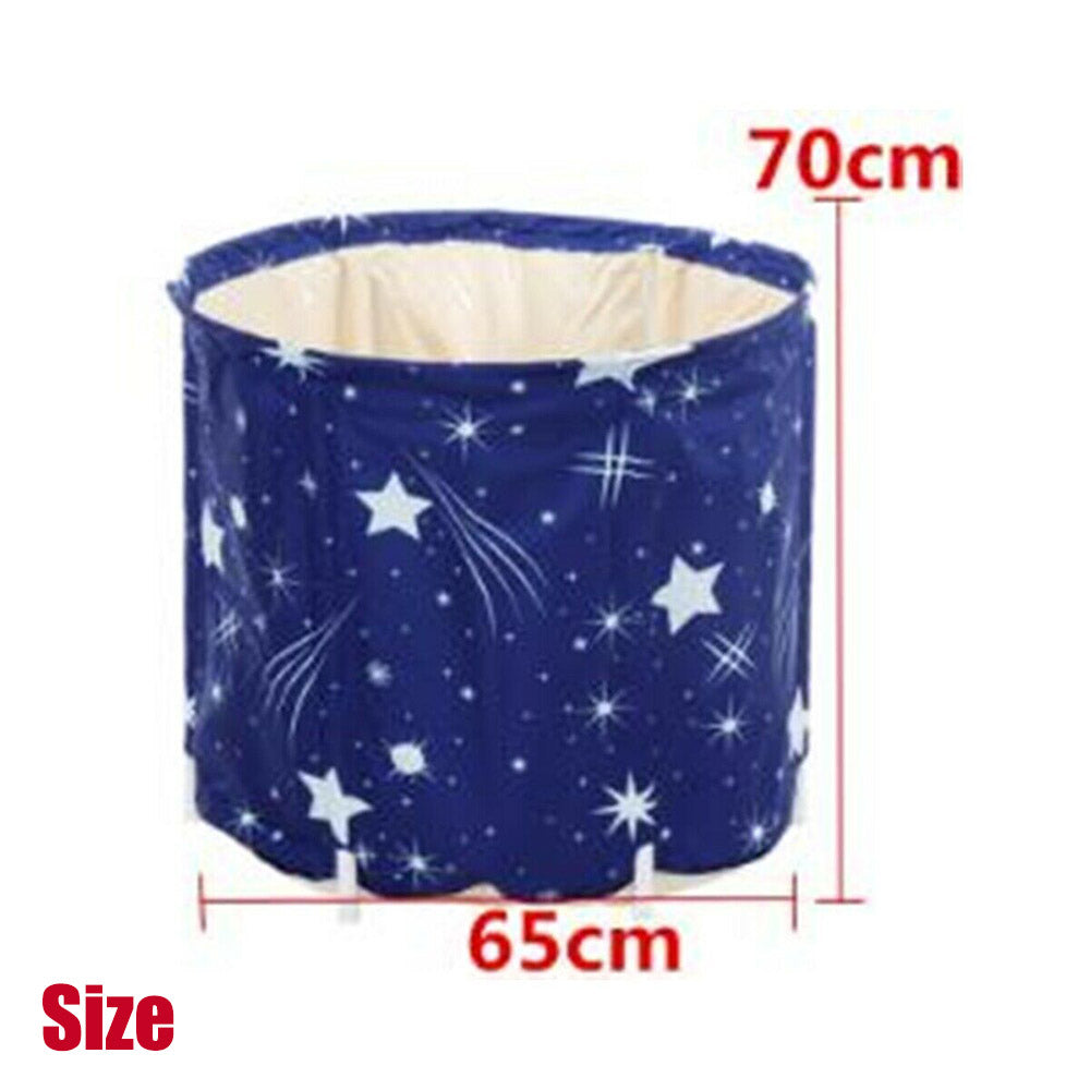 65X70cm Folding Bathtub Portable Water Tub Indoor Room Adult Spa Bath Secondary image