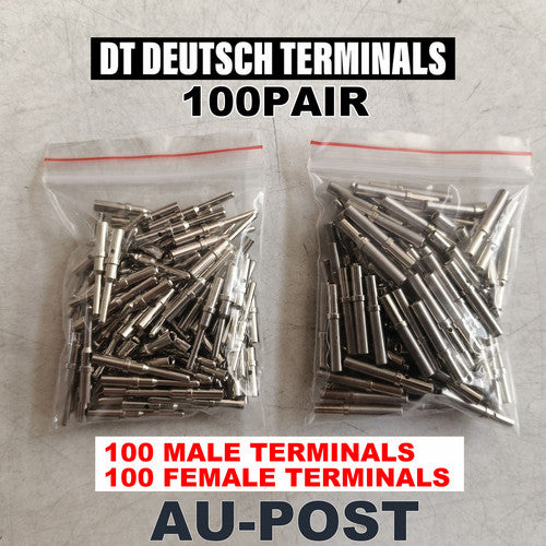 100 Pairs Deutsch Solid Terminal No.16 Contact Pins Male Female Connector Plug Main image