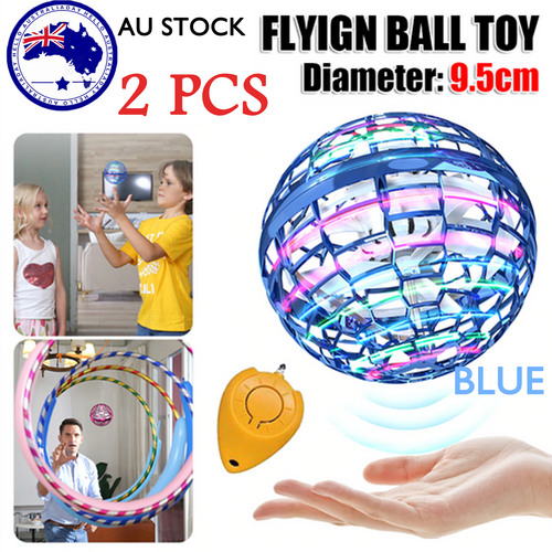 2pcs BLUE Flying Ball Mini Hand UFO Toys Drone Helicopter Hover Quadcopter Kids Toys Gifts Main image