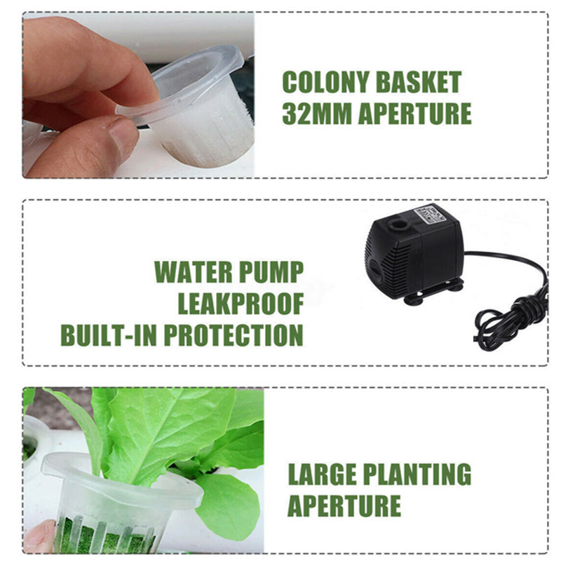 108 Plant Sites Hydroponic Grow Tool Kit Vegetable Garden Hydroponic Grow System Secondary image