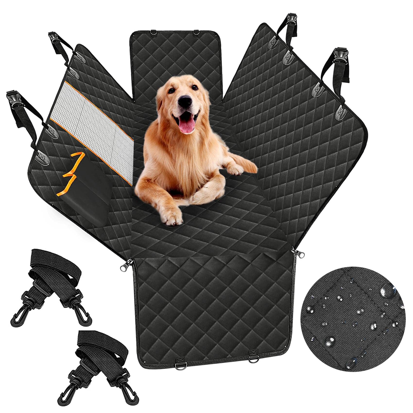 Premium Waterproof Pet Cat Dog Back Car Seat Cover Hammock Nonslip Protector Mat Main image