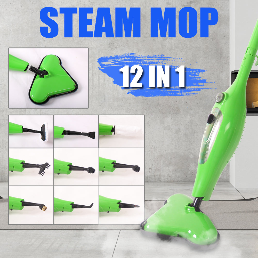 12 in 1 Multi Foldable Steam Mop Handheld Floor Steamer Carpet Cleaning Cleaner Main image