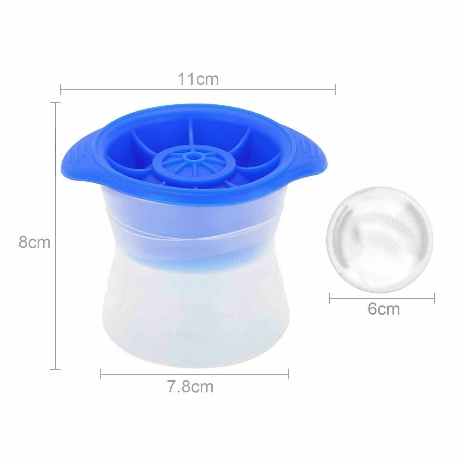 2pcs blue Silicone Ice Ball Mold Sphere Cube Maker Mould Jelly Whiskey Cocktail Secondary image