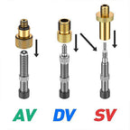 26pc Bike Ball Inflator Nozzle Adapter Air Pump Valve Needle Presta Schrader Kit