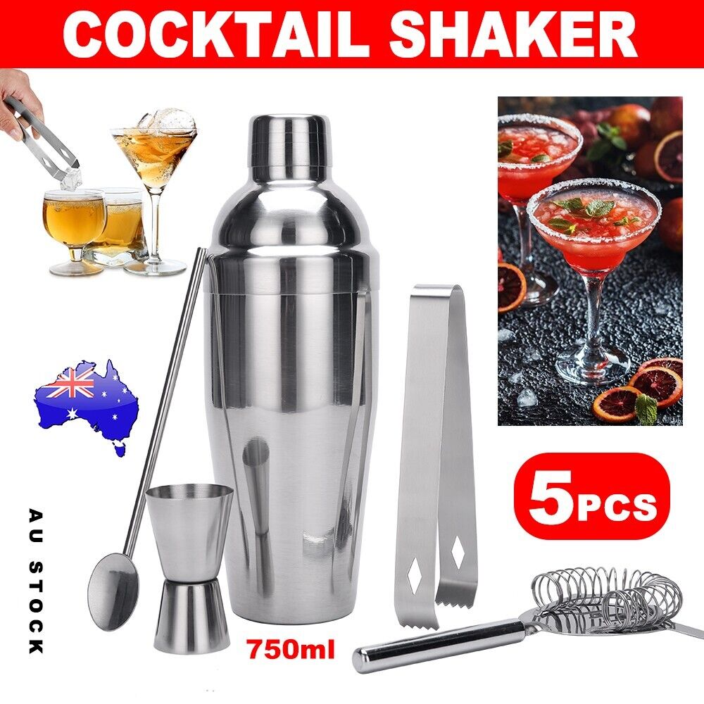 Boston Cocktail Shaker Set Maker Mixer Martini Spirit Bar Strainer Bartender Kit Main image