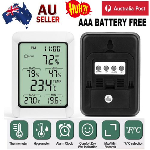 2024 Digital LCD Humidity Meter Indoor Hygrometer Thermometer Temperature NEW Main image