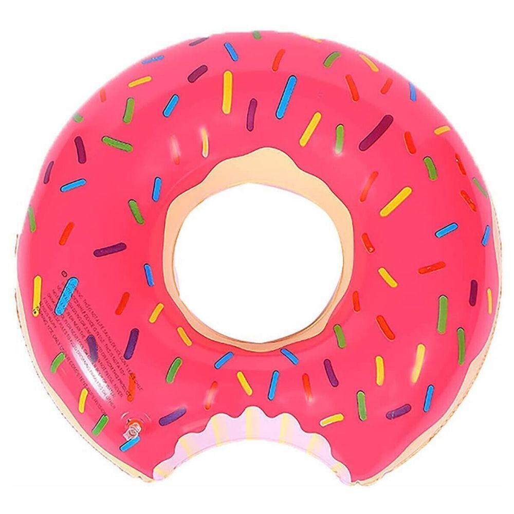 2pcs Pink Inflatable Giant Donut Raft Swim Ring Float Swimming Pool Beach Lounge Pink Coff 90CM Secondary image