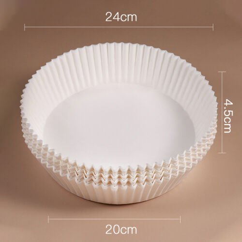 50PCS Round white Box Air Fryer Disposable Paper Liner Non-Stick Pan Parchment Baking Paper Main image