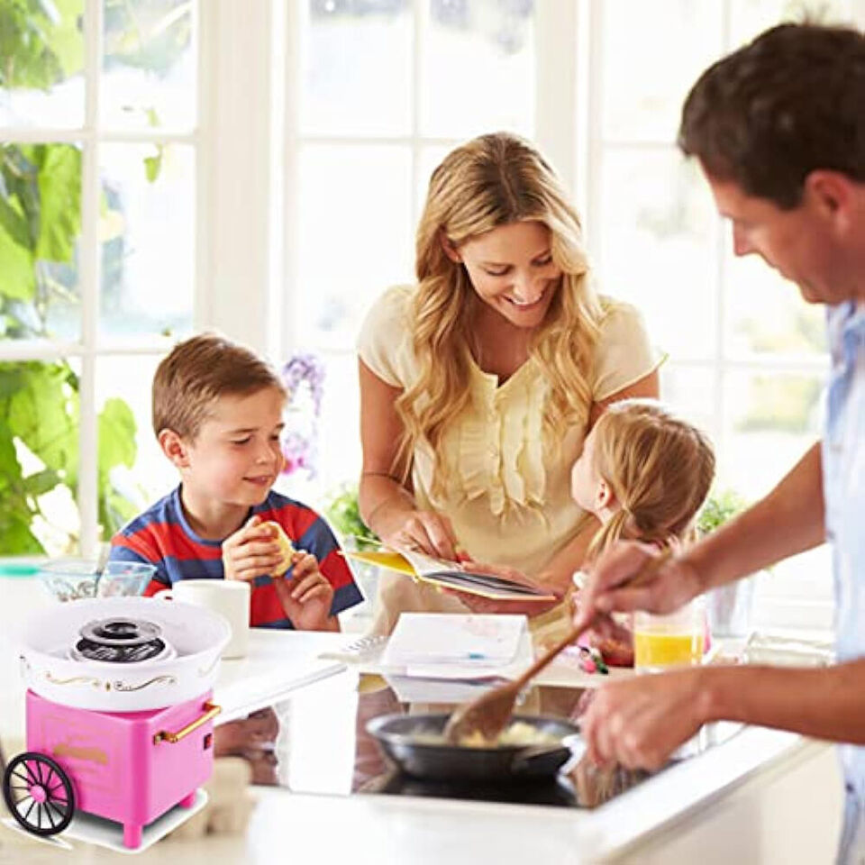 Electric Fairy Cotton Candy Maker Pink Floss Home Machine Sugar for Kids Party Secondary image