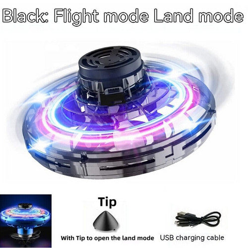 Black Flying Orb Ball Boomerang Fly Nebula Spinner Toys Soaring Hover UFO Mini Drone Main image