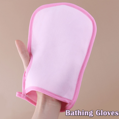 Pink universal Double-Side Super Soft Exfoliating Bath Mitt Shower Gloves Body Clean Main image