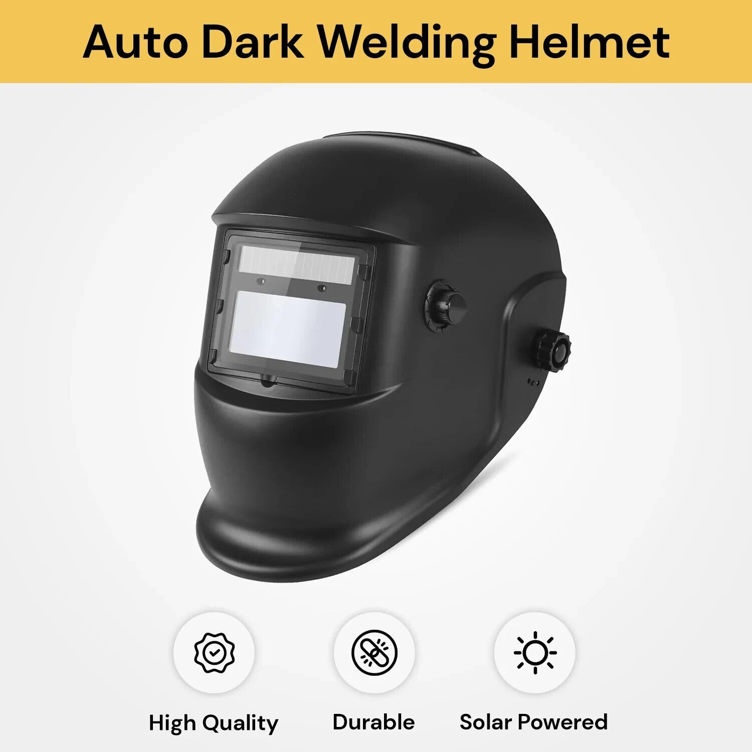 Black Solar Welding Helmet Auto Darkening Welder Soldering Lens ARC TIG MIG MAG Mask Secondary image