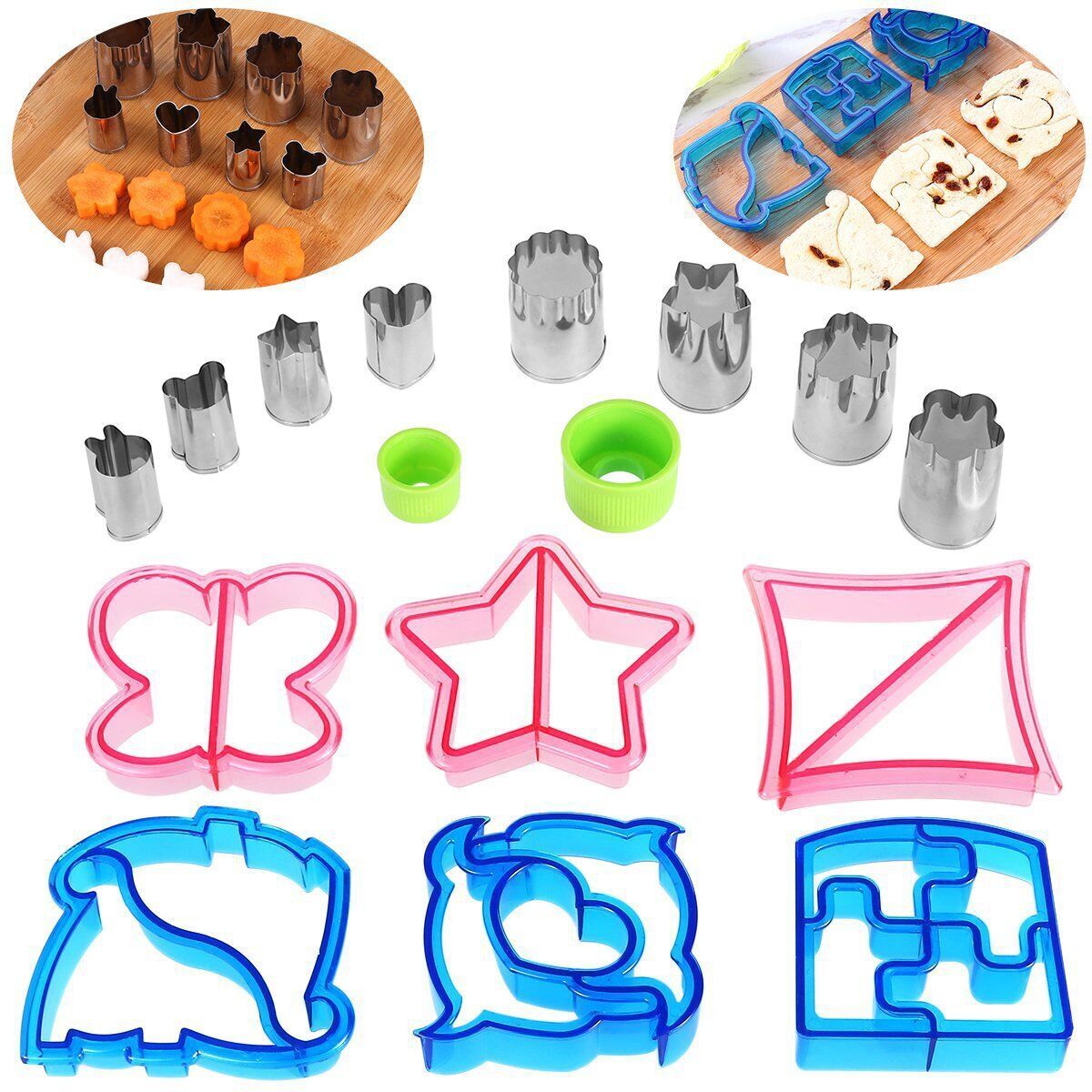 16 PCS Sandwich Cutter Kids DIY Toast Mold Bread Food Moulds Xmas Gift Main image