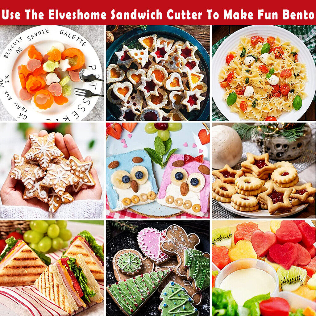 16 PCS Sandwich Cutter Kids DIY Toast Mold Bread Food Moulds Xmas Gift Secondary image