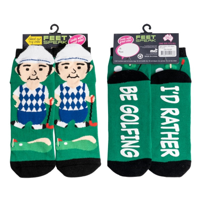 Golfer Feet Speak Socks Main image