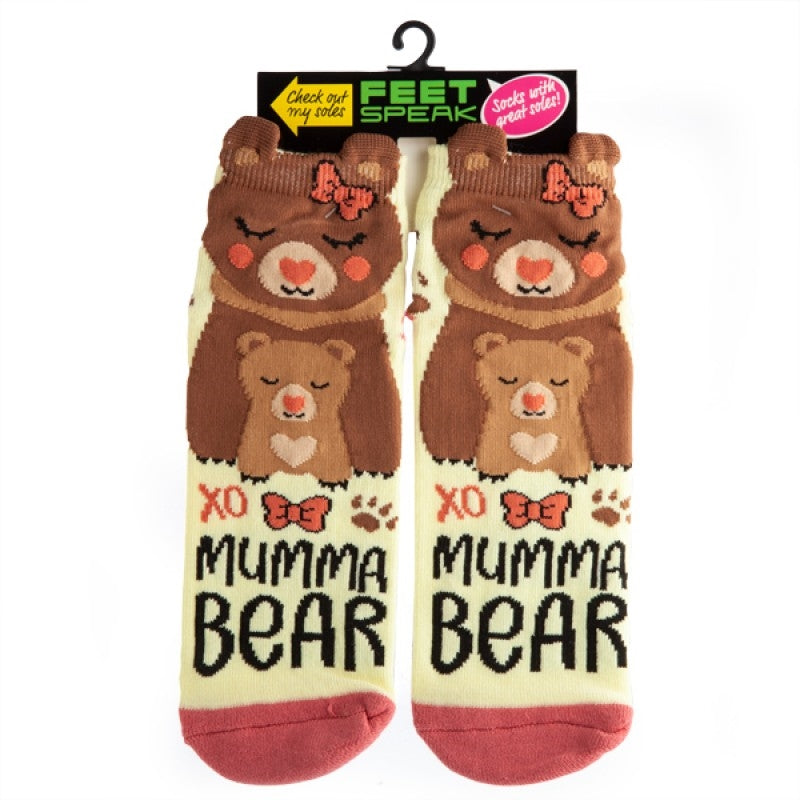 Mumma Bear Feet Speak Socks Main image