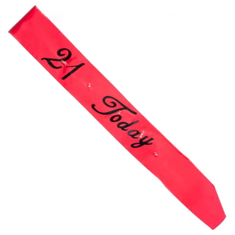 Hot Pink 21 Today Flashing Sash Main image