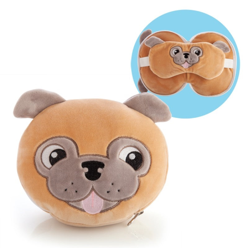Smoosho's Pals Travel Pug Mask & Pillow Main image
