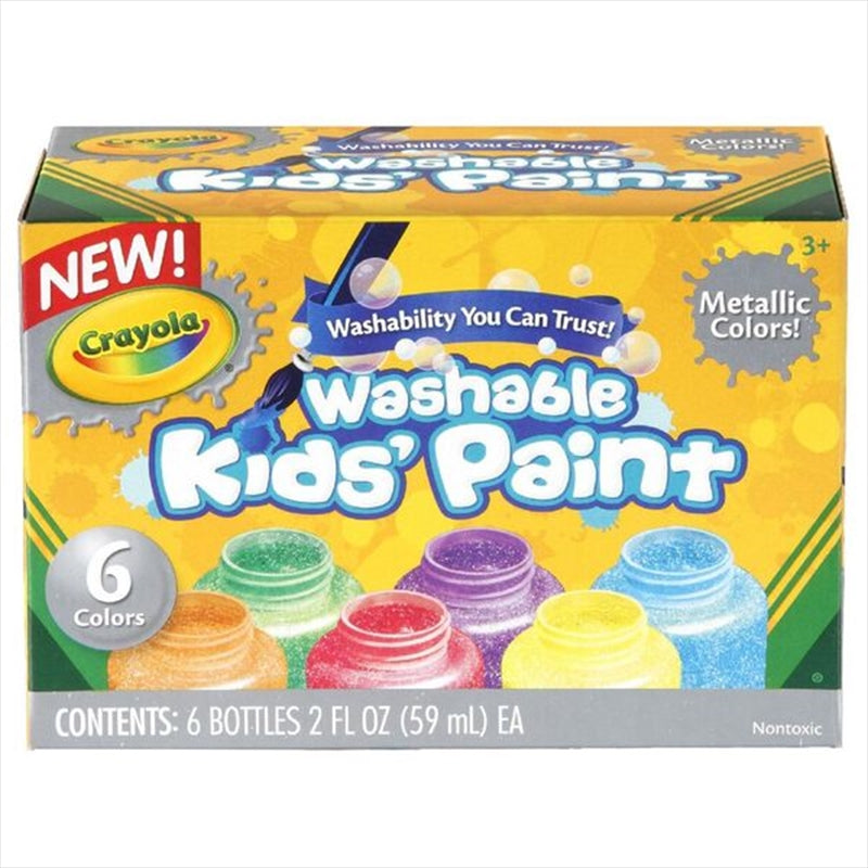Crayola 6 Washable Metallic Paints Main image