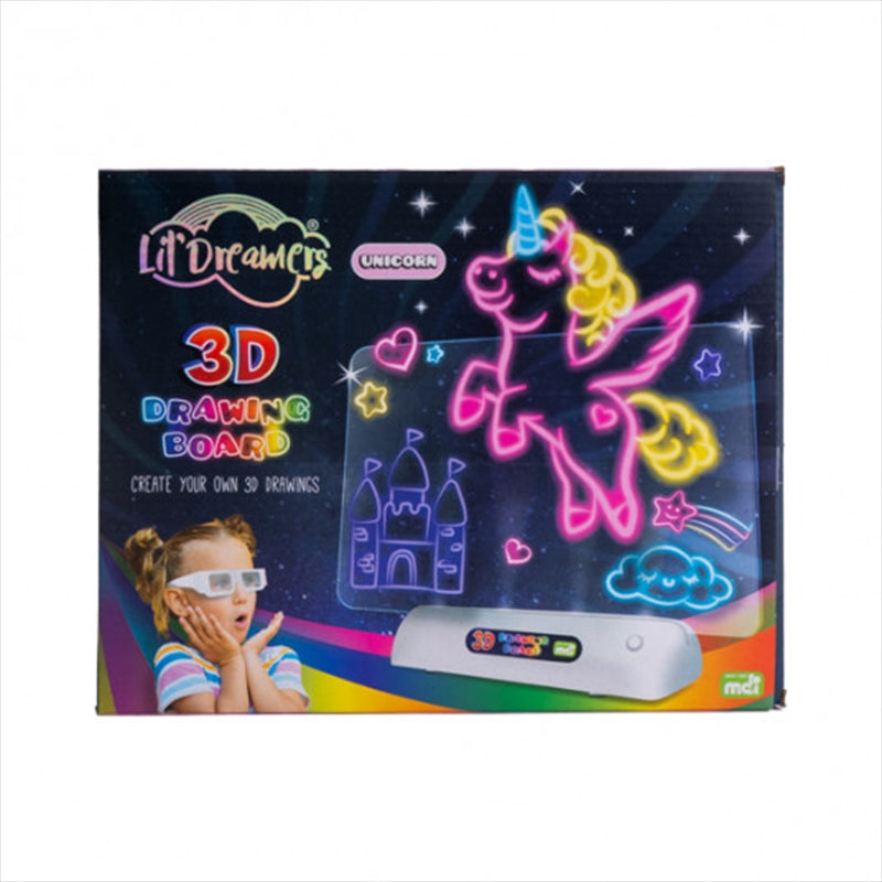 Lil Dreamers Unicorn Kingdom's 3D Illuminate Drawing Board Main image