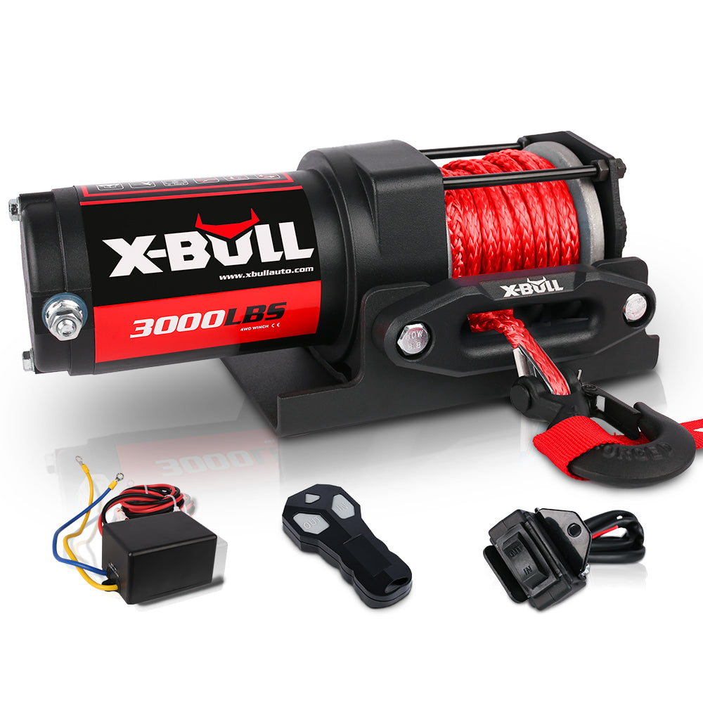 X-BULL Electric Winch 12V 3000LBS Synthetic Rope Wireless remote ATV UTV Boat Trailer Secondary image