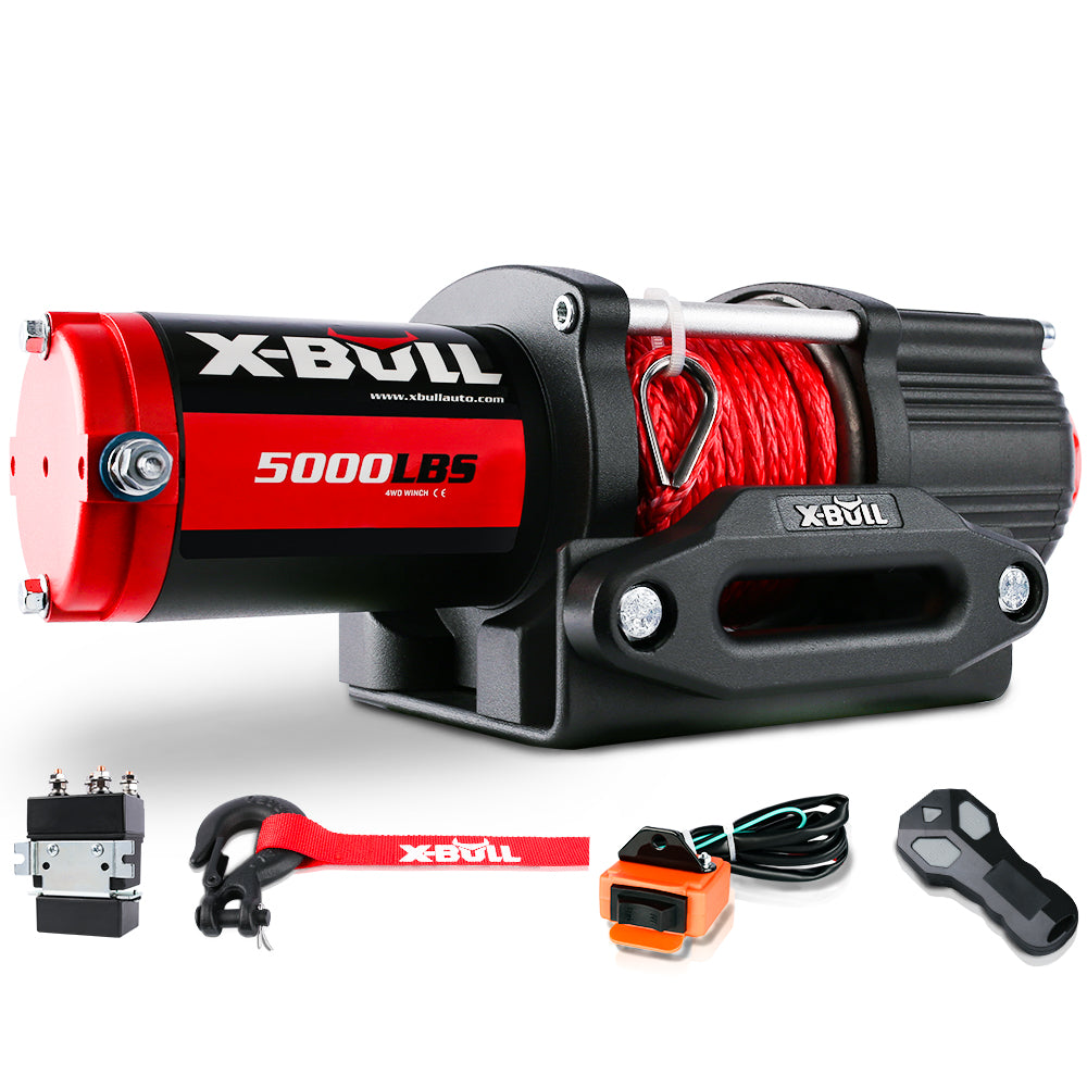 X-BULL Electric Winch 12V 5000LBS Synthetic Rope Wireless remote ATV UTV Boat Trailer Secondary image
