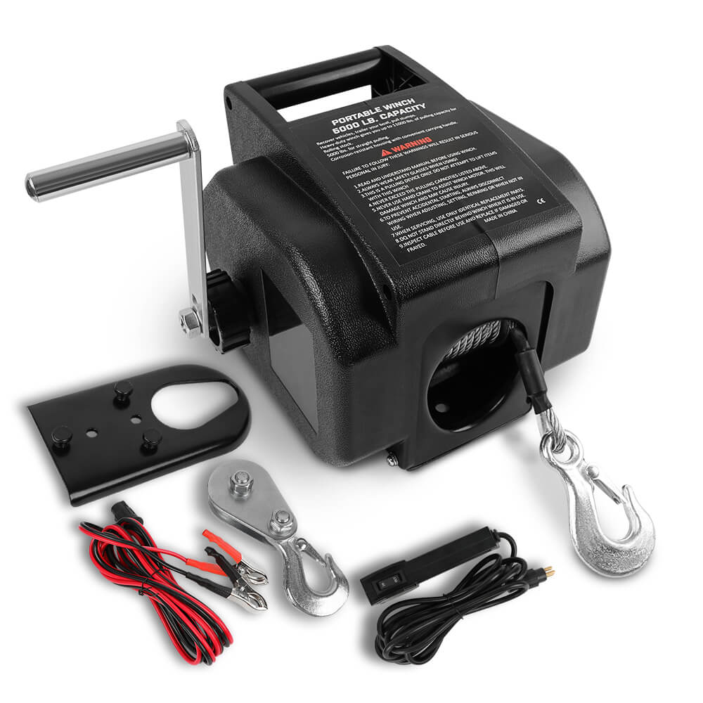 X-BULL 5000LBS Electric Boat Winch 12V Portable Detachable Marine Ship Trailer Winch Main image