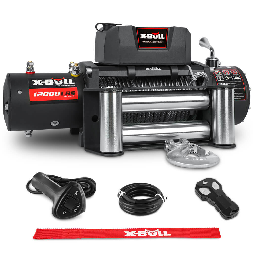 X-BULL Electric Winch 12V 12000LBS Steel Cable Wireless remote 4WD 4X4 Car Trailer Secondary image