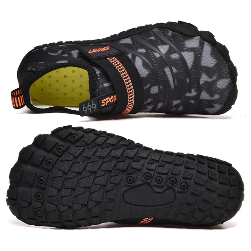 Kids Water Shoes Barefoot Quick Dry Aqua Sports Shoes Boys Girls (Pattern Printed) - Black Size Bigkid US2=EU32 Secondary image