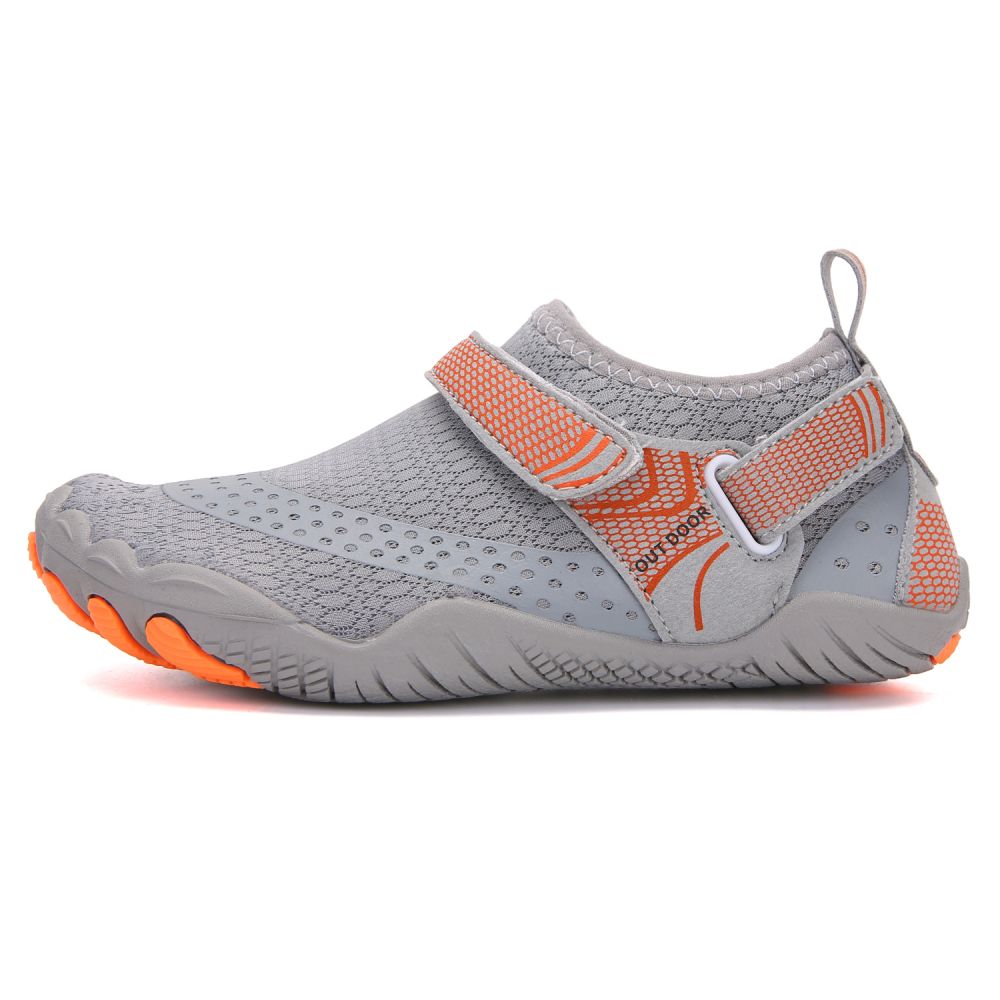 Kids Water Shoes Barefoot Quick Dry Aqua Sports Shoes Boys Girls - Grey Size Bigkid US3 = EU34 Secondary image