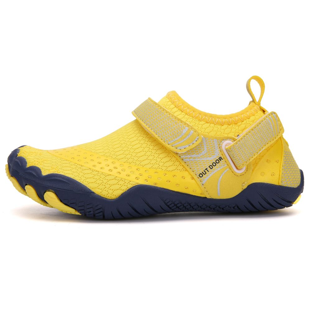 Kids Water Shoes Barefoot Quick Dry Aqua Sports Shoes Boys Girls - Yellow Size Bigkid US4 = EU36 Secondary image