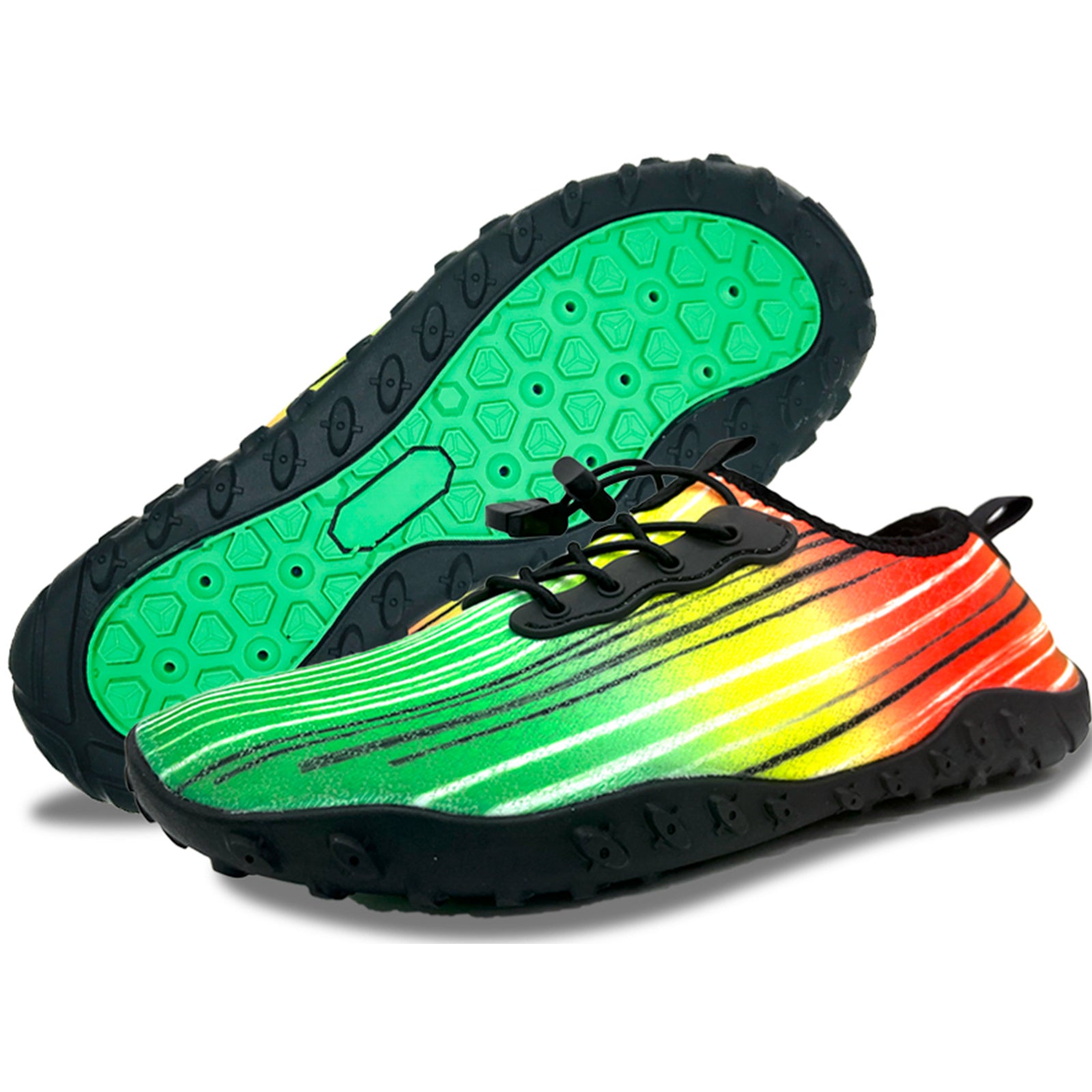 Water Shoes for Men and Women Soft Breathable Slip-on Aqua Shoes Aqua Socks for Swim Beach Pool Surf Yoga (Green Size US 6.5) Main image