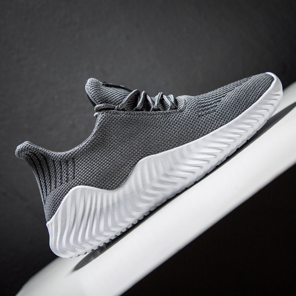 Men's Sneakers Outdoor Road Shoes Breathable Lightweight Non-slip (Grey Size US11=US46 ) Secondary image