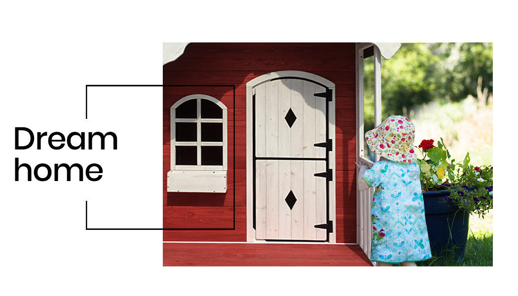 ROVO KIDS Cubby House Wooden Cottage Outdoor Furniture Playhouse Children Toy Secondary image