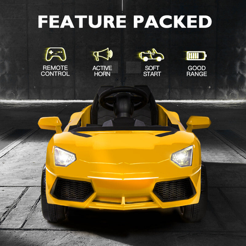 ROVO KIDS Ride-On Car LAMBORGHINI Inspired - Electric Battery Remote Yellow Secondary image