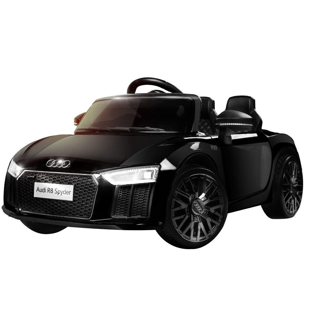 LICENSED AUDI R8 Kids Ride On Car Toy Spyder Electric Remote Control Black 12V Main image