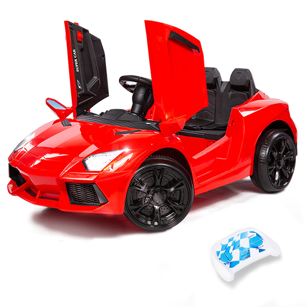 ROVO KIDS Lamborghini Inspired Ride-On Car, Remote Control, Battery Charger, Red Main image