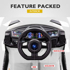 ROVO KIDS Lamborghini Inspired Ride-On Car, Remote Control, Battery Charger, White