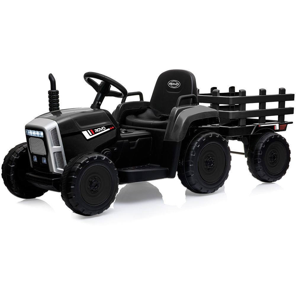 ROVO KIDS Electric Battery Operated Ride On Tractor Toy, Remote Control, Black Main image