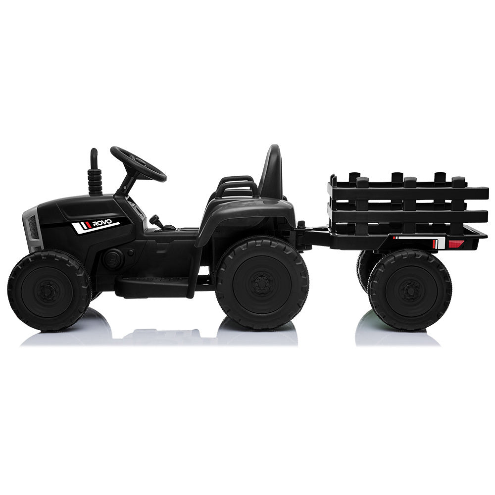 ROVO KIDS Electric Battery Operated Ride On Tractor Toy, Remote Control, Black Secondary image