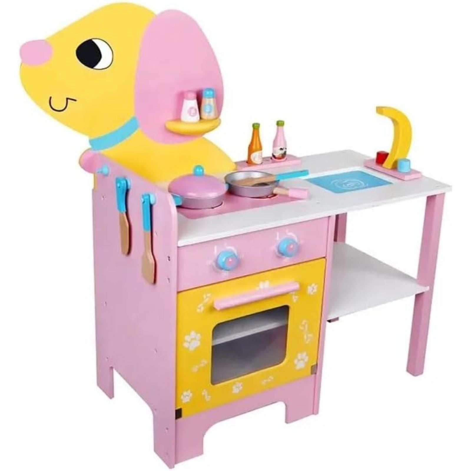 EKKIO Wooden Kitchen Playset for Kids (Puppy Shape Kitchen Set) Main image