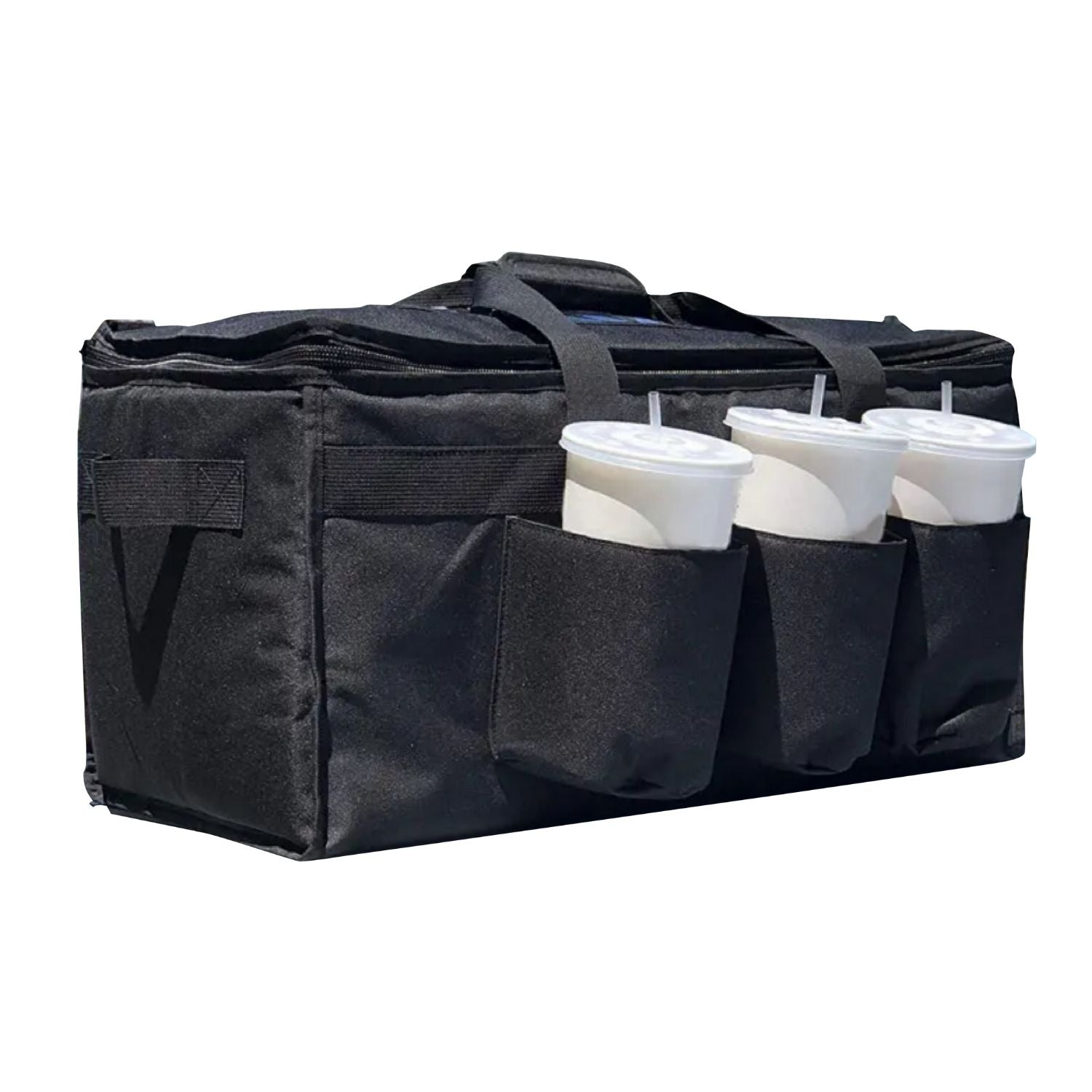 GOMINIMO Insulated Food Delivery Bag with Cup Holders (Black & Grey) Main image