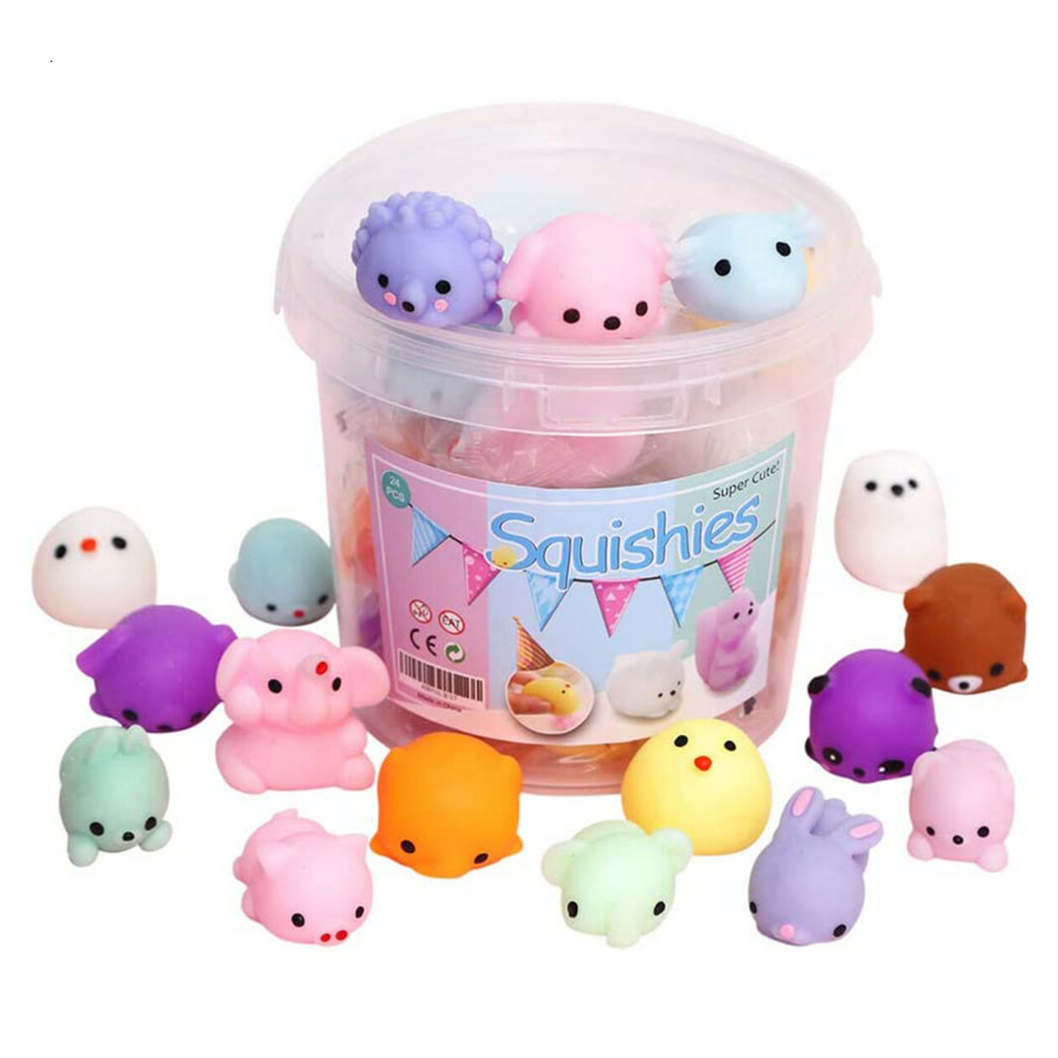 GOMINIMO Mochi Squishy Toy 64pcs for Kids Party Favors Main image