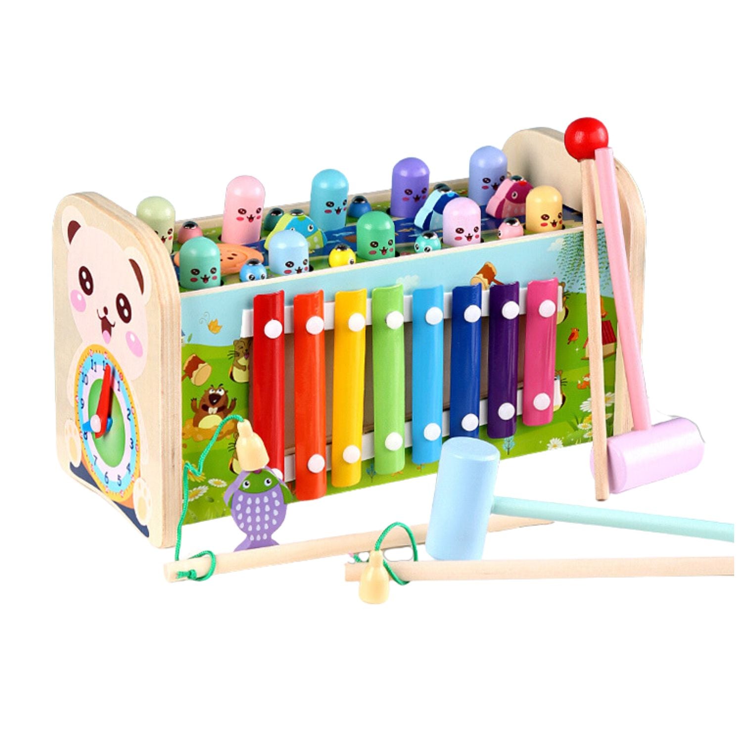 Gominimo Toddler Sensory Toys with Hammering Pounding and Fishing Game Main image