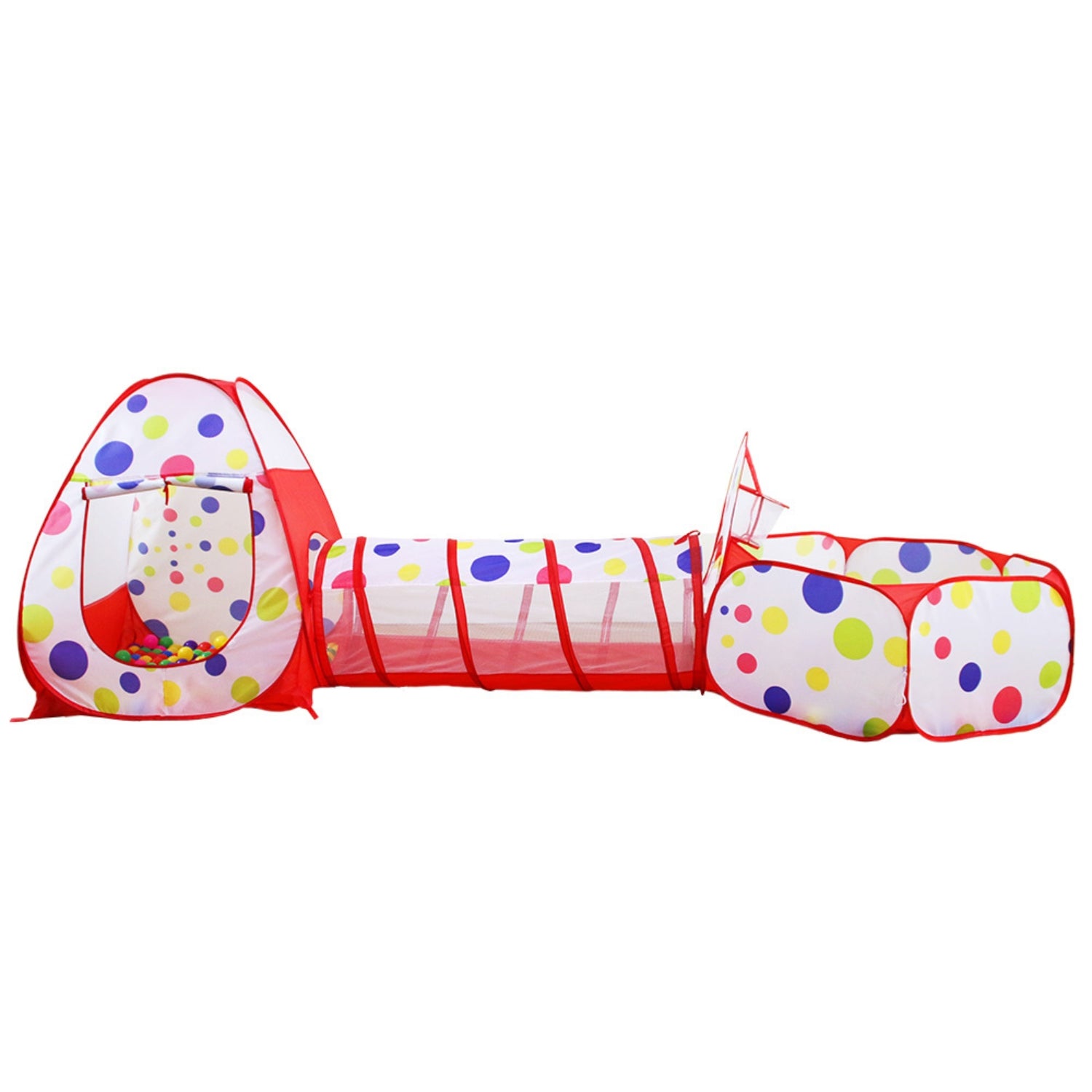 GOMINIMO 3 in 1 Mix Colour Dot Style Kids Play Tent Main image
