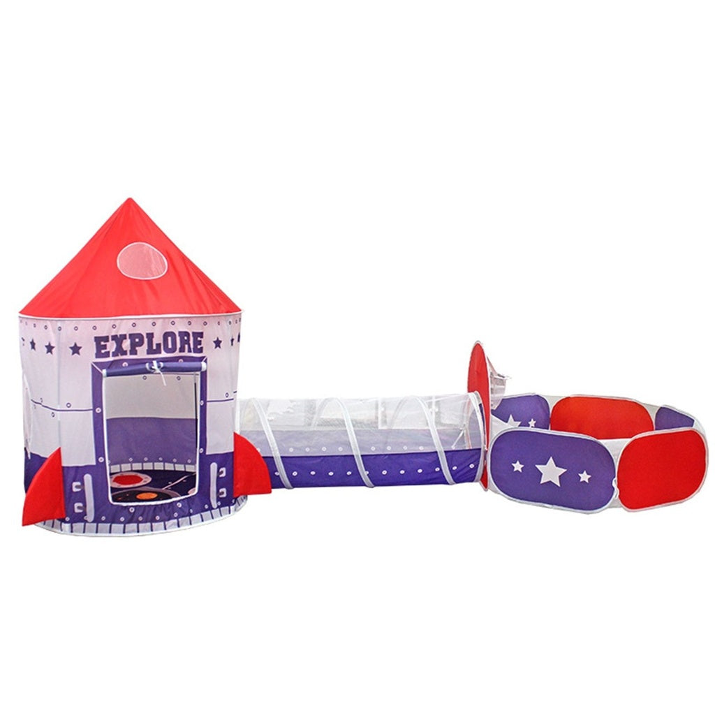 GOMINIMO Kids 3 in 1 Spaceship Tent (Purple and Red) Main image