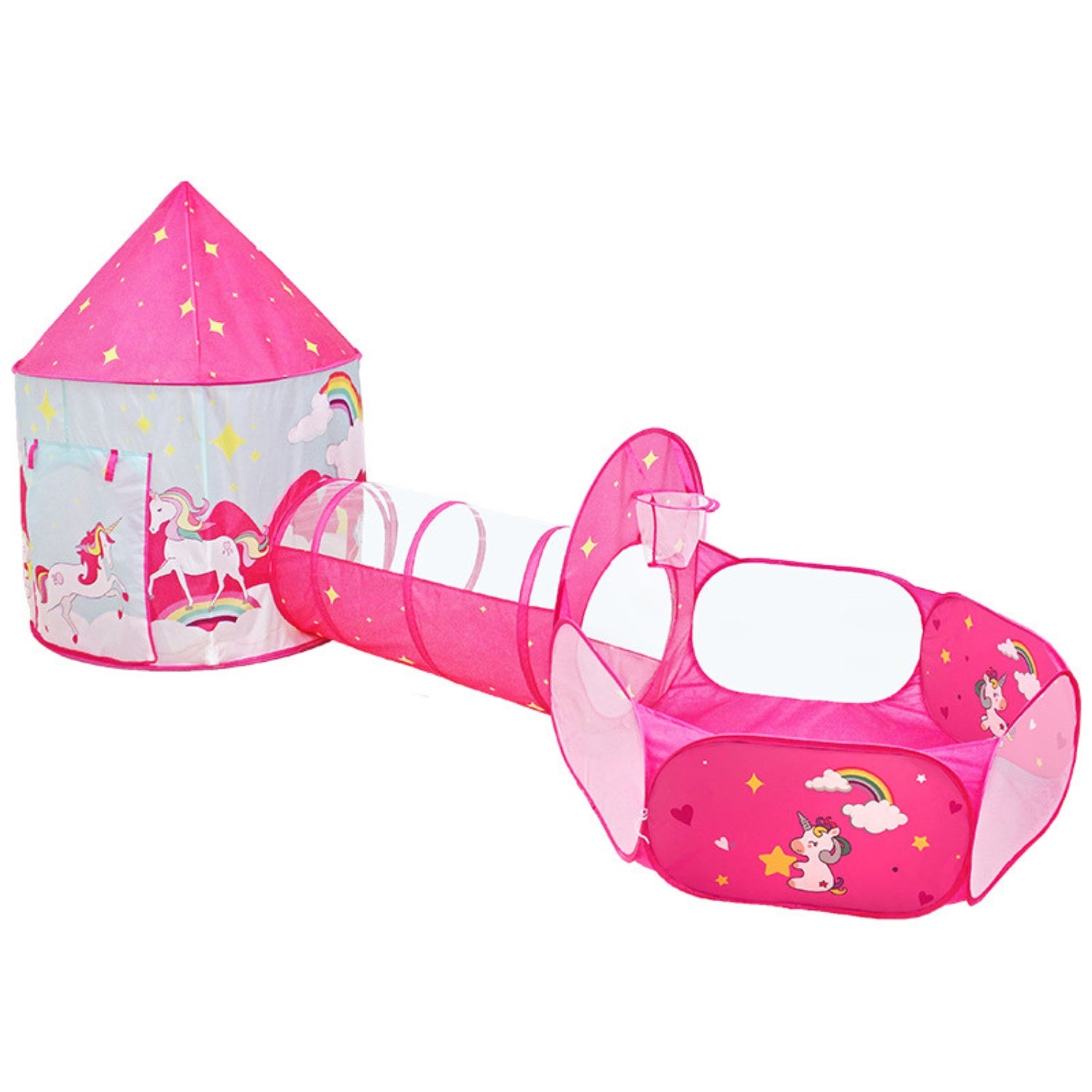 GOMINIMO 3 in 1 Unicorn Style Kids Play Tent (Pink) Main image