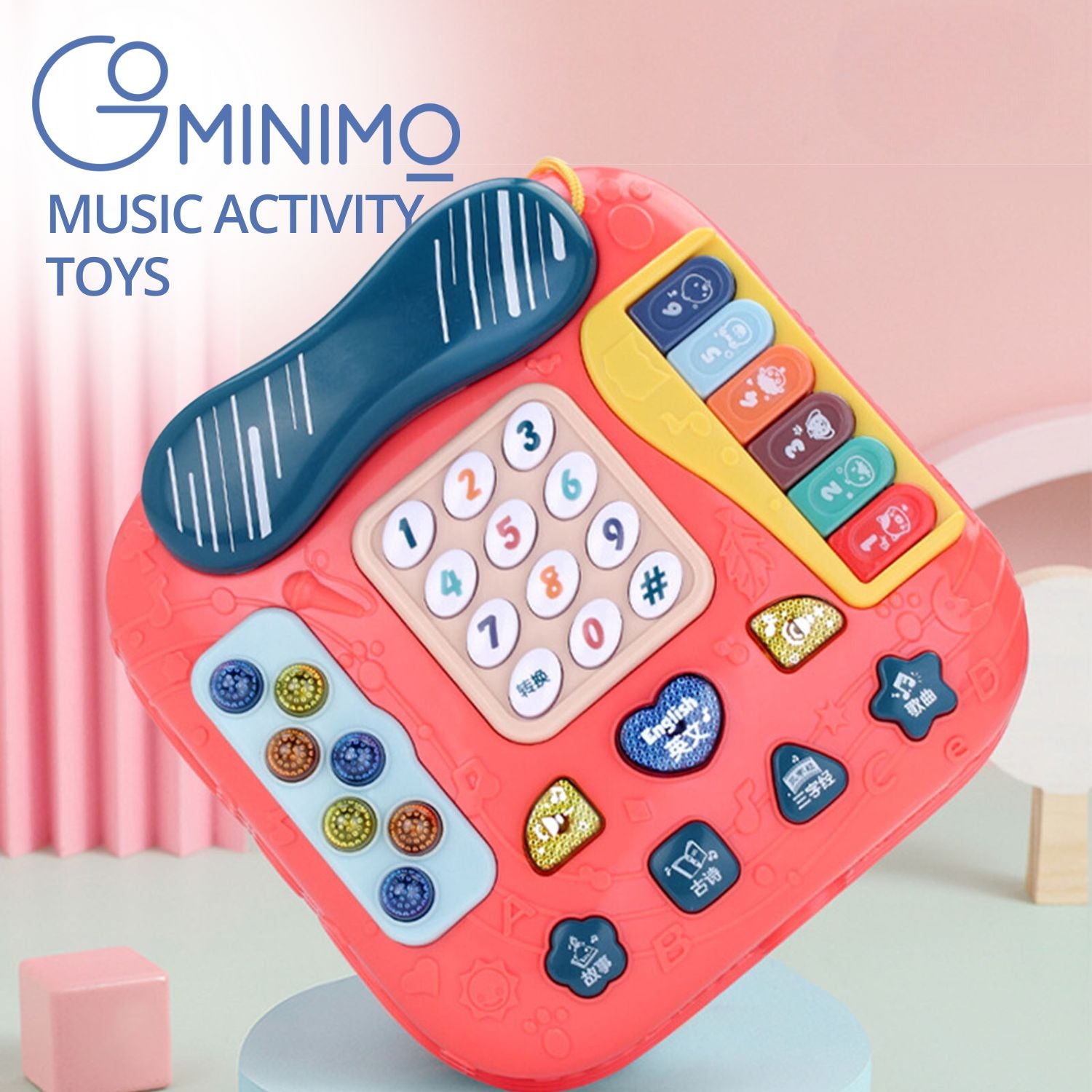 GOMINIMO Kids Toy Telephone Vehicle (Red) Main image