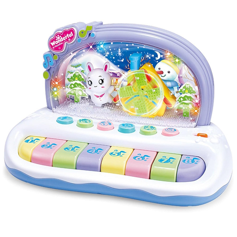 GOMINIMO Kids Toy Musical Snowflake Electronic Piano Keyboard (White) Main image